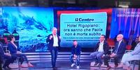 Giampaolo Matrone, Gianluca Tanda e il direttore del Centro Primo Di Nicola alla trasmissione L'Arena