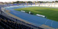 La pista di atletica e il rettangolo di gioco dello stadio comunale Adriatico Cornacchia di Pescara