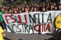 La protesta degli studenti (foto Raniero Pizzi)