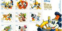 La serie di francobolli dedicata a Mickey Mouse e disegnata da Giorgio Cavazzano