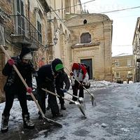 Il ghiaccio nelle strade di Vasto (foto di Gianfranco Daccò)
