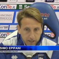 Massimo Epifani durante la conferenza stampa della vigilia della partita contro il Parma (www.pescaracalcio.com)