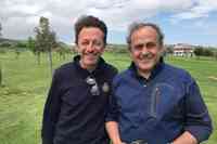 Michel Platini (a destra) al Miglianico Golf Club