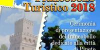 Il francobollo dedicato a Pineto sulla cartolina di presentazione in programma alla Torre di Cerrano alle 18