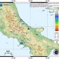 L'area interessata dal terremoto delle 23,48 con epicentro a Montecilfone in provincia di Campobasso (fonte Ingv)