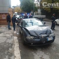 L'auto di Ciro Riviezzo dopo l'incidente (foto di Raniero Pizzi)