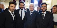 L'abruzzese Gianluca Ginoble, Ignazio Boschetto, il Presidente Mattarella e Piero Barone