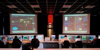 La sala di controllo di Prisma nella base spaziale della Marsica