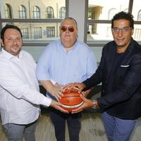 I dirigenti dell'Unibasket Amatori Pescara Luca Di Censo, Carlo Di Fabio e Carlo Valentinetti