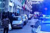 L'ambulanza del 118 in piazza Santa caterina dopo l'accoltellamento