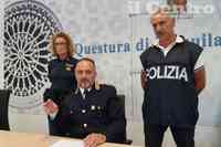 La conferenza stampa della polizia (foto di Raniero Pizzi)