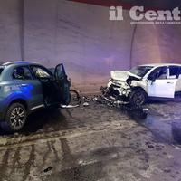 Le due Fiat 500 coinvolte nell'incidente in galleria