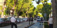 Forze dell'ordine mobilitate stamane a Pescara per i cinque pacchi bomba