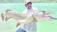 Il luccio gigante pescato nel lago di Scanno