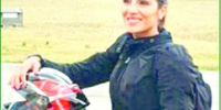 Antonella Venditti, 32 anni, in sella alla sua Ducati  (da Marsicalive)
