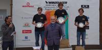 I tre pescaresi campioni Under 19 con il sindaco Masci