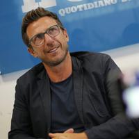 Eusebio Di Francesco, allenatore della Roma, nella redazione del Centro (foto di Giampiero Lattanzio)