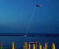 L'elicottero della Guardia costiera impegnato a San Salvo marina
