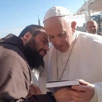 Frate Emiliano con Papa Bergoglio