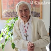 Suor Olga Pignatelli il giorno del suo centesimo compleanno