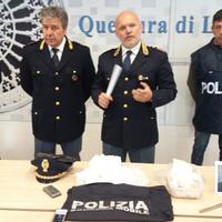 La conferenza sui due arresti alla questura dell'Aquila (Foto Pizzi)
