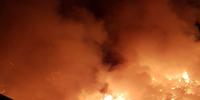 L'incendio della notte scorsa al consorzio Civeta di Cupello