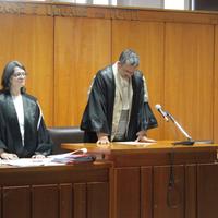 Processo Tercas: il giudice legge la sentenza di assoluzione per 28 imputati (Foto Adriani)