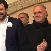Matteo Salvini, vicepremier, con il deputato abruzzese Giuseppe Bellachioma