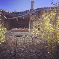 Casa danneggiata dal terremoto a Civitella Casanova