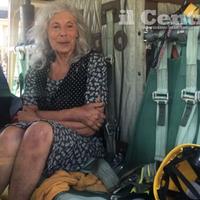 Nadia Lucarelli, sana e salva sull'elicottero dei carabinieri (Il Centro)