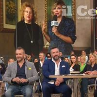 La donna in collegamento tv da Ortona e in studio i suoi tre eroi accanto a Giancarlo Magalli
