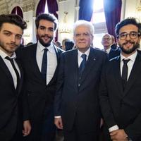 L'abruzzese Gianluca Ginoble, Ignazio Boschetto, il Presidente Mattarella e Piero Barone