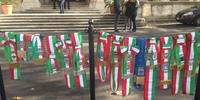 Le fasce tricolori appese dai sindaci per protesta contro il ministro Toninelli