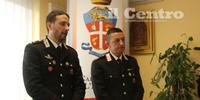 I carabinieri, a destra il comandante della Stazione di Castel del Monte (foto Pizzi)