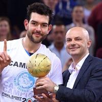 Il cestista teatino Giampaolo Ricci, 27 anni, premiato come miglior difensore e rimbalzista della Coppa Italia