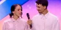 Alice D'Addario e Alex Orlando sul palco di Italia's Got Talent