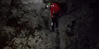 La parete rocciosa dove ieri sera sono stati recuperati i due alpinisti romani
