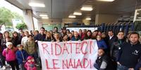 La protesta dei lavoratori delle Naiadi (foto di Giampieto Lattanzio)