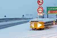 La neve al bivio di Tornimparte sull'autostrada