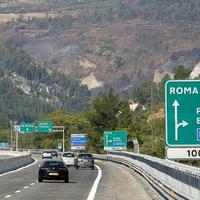 Un tratto della A25 tra Popoli/Bussi e Roma