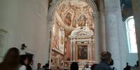 La chiesa di San Silvestro riaperta oggi all'Aquila dieci anni dopo il terremoto (foto Raniero Pizzi)
