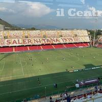 Lo stadio Arechi dove è in corso la partita Salernitana-Pescara