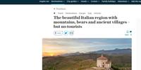 La pagina del The Telegraph sull'Abruzzo