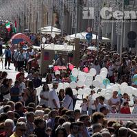 La sfilata dei carri in occasione del Dono (foto di Arnolfo Paolucci)