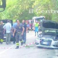 L'Audi ferma subito dopo l'incidente