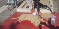 Il cane di sabbia apparso a Pescara nei giorni scorsi