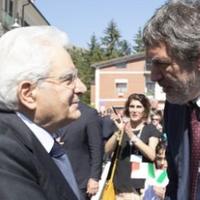 Il Presidente Mattarella con il governatore dell'Abruzzo Marsilio