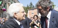 Il Presidente Mattarella con il governatore dell'Abruzzo Marsilio