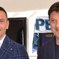L'allenatore del Pescara Luciano Zauri e il presidente Daniele Sebastiani
