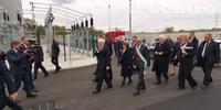 L'arrivo del presidente della Repubblica Sergio Mattarella a Cepagatti (foto di Giampiero Lattanzio)